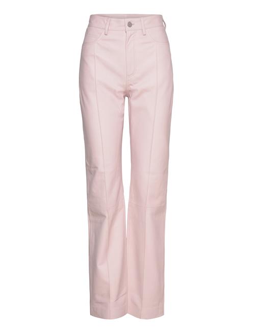 Se REMAIN Birger Christensen Straight Leather Pants REMAIN Birger Christensen Pink ved Booztlet