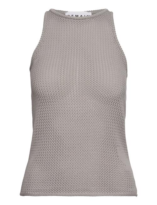 REMAIN Birger Christensen Knit Lace Top REMAIN Birger Christensen Grey