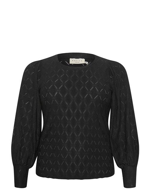 Se Kaffe Curve Kctina Lace Blouse Kaffe Curve Black ved Booztlet