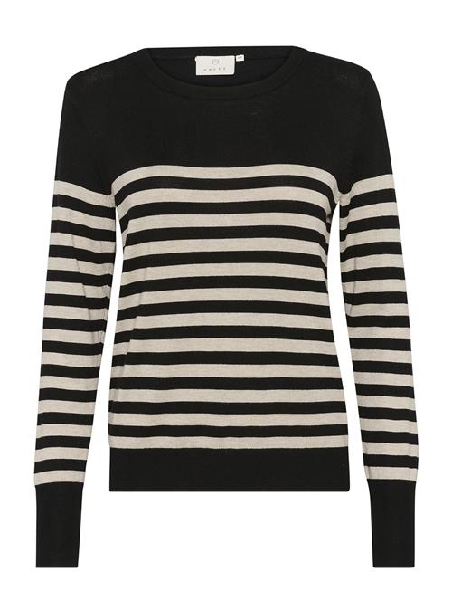 Se Kaffe Kalizza Striped Knit Pullover Kaffe Black ved Booztlet