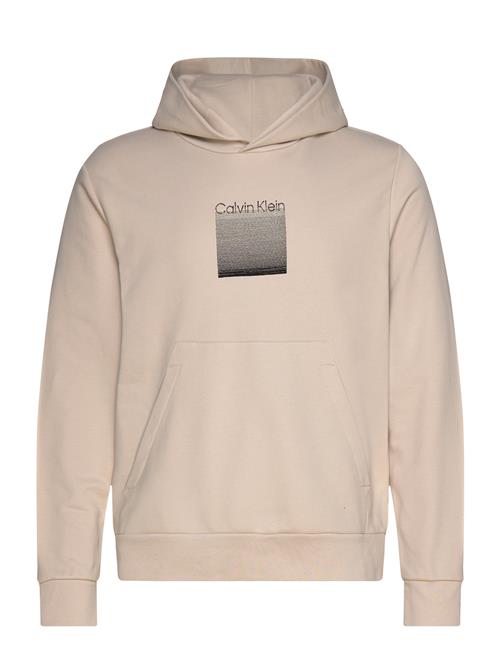 Se Calvin Klein Ombre Embroidered Logo Hoodie Calvin Klein Beige ved Booztlet