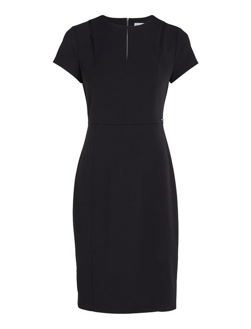 Calvin Klein Scuba Crepe Ss Cut Out Dress Calvin Klein Black