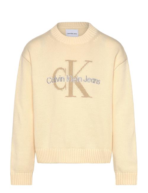 Se Calvin Klein Monologo Sweater Calvin Klein Yellow ved Booztlet