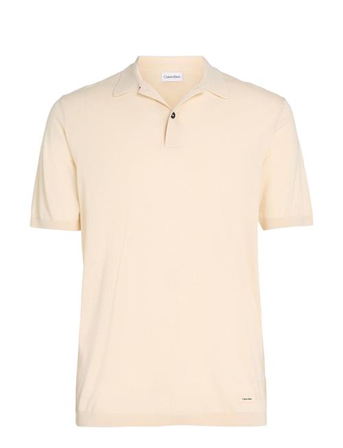 Calvin Klein Cotton Silk Polo Shirt Calvin Klein Cream