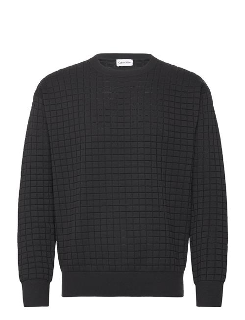 Calvin Klein Check Pattern Sweater Calvin Klein Black