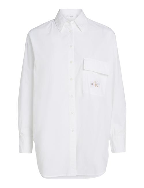 Calvin Klein Jeans Long Cotton Utility Ls Shirt Calvin Klein Jeans White