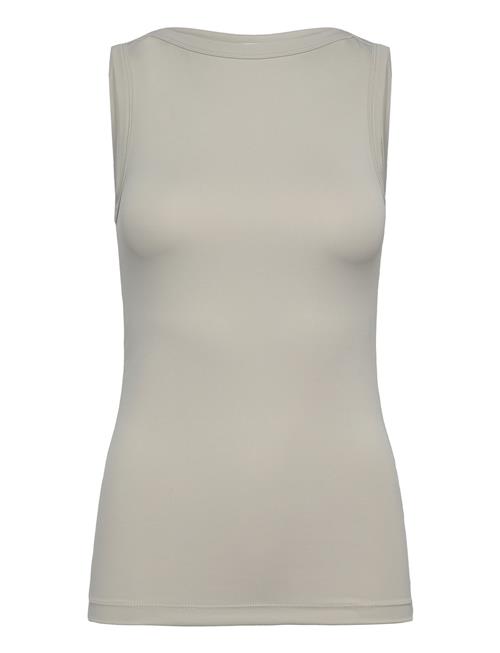 Se Calvin Klein Stretch Jersey Slim Tank Top Calvin Klein Beige ved Booztlet