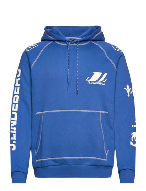 Se J. Lindeberg Concord Contrast Seam Hoodie J. Lindeberg Blue ved Booztlet