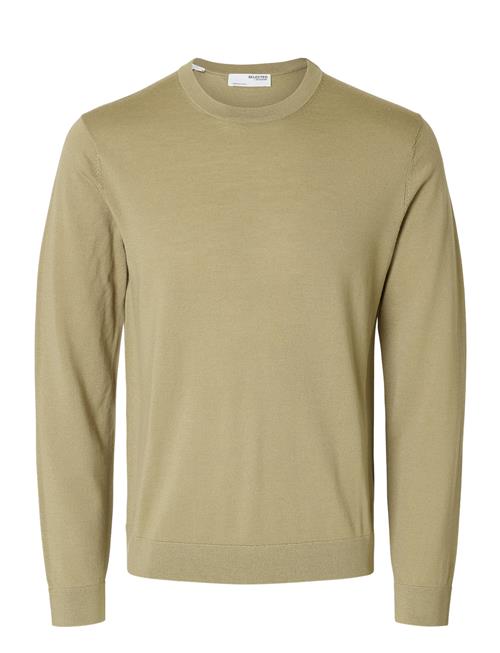 Se Selected Homme Slhtray Ls Knit Merino Crew Neck Noos Selected Homme Green ved Booztlet