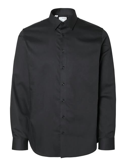 Slhslim-Performance Shirt Ls Noos Selected Black