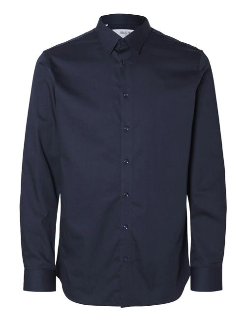 Selected Homme Slhslim-Performance Shirt Ls Noos Selected Homme Navy