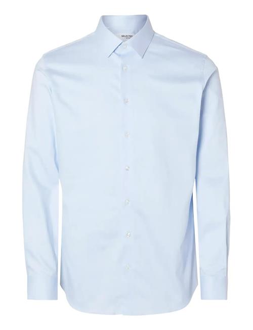 Slhslim-Performance Shirt Ls Noos Selected Blue