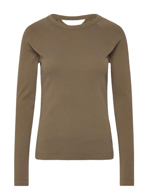 Slim Rib Keyhole R T L\S Wmn G-Star Khaki