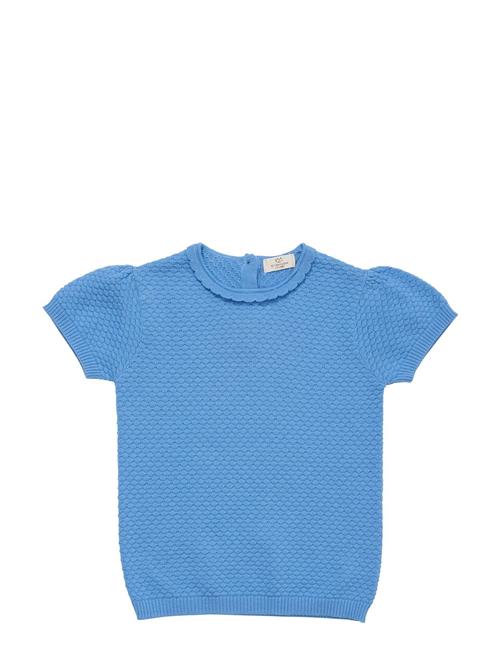 Copenhagen Colors Lt. Knitted Margueritte T-Shirt Copenhagen Colors Blue