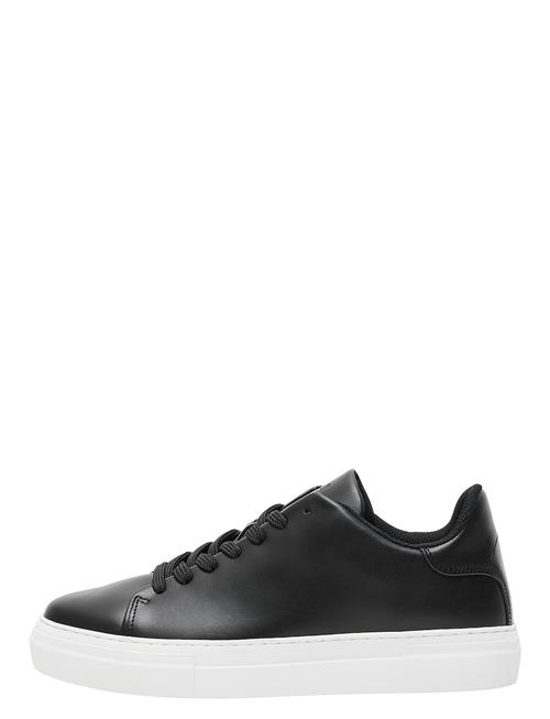 Slhdavid Chunky Leather Sneaker Noos Selected Black