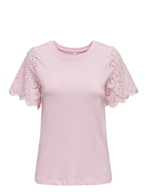 ONLY Onlebba Life S/S Lace Top Jrs ONLY Pink