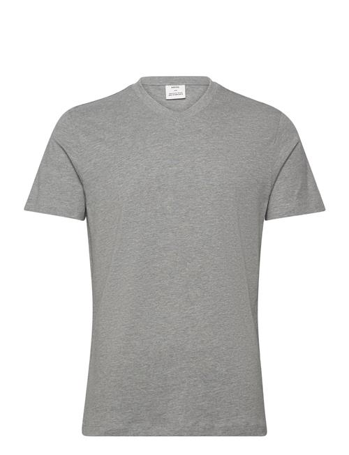 Mango Slim-Fit Cotton V-Neck T-Shirt Mango Grey