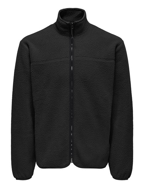 ONLY & SONS Onsemilio Reg Fullzip Highneck Swt Vd ONLY & SONS Black