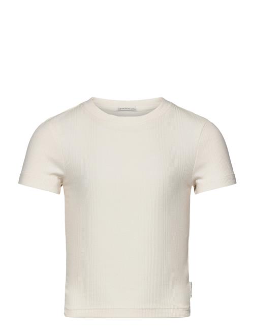 Tom Tailor Cropped Rib T-Shirt Tom Tailor Cream