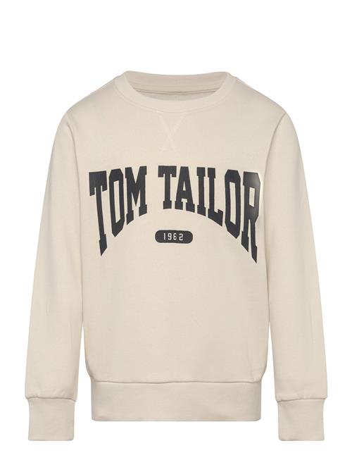 Se Tom Tailor Regular Printed Sweatshirt Tom Tailor Beige ved Booztlet