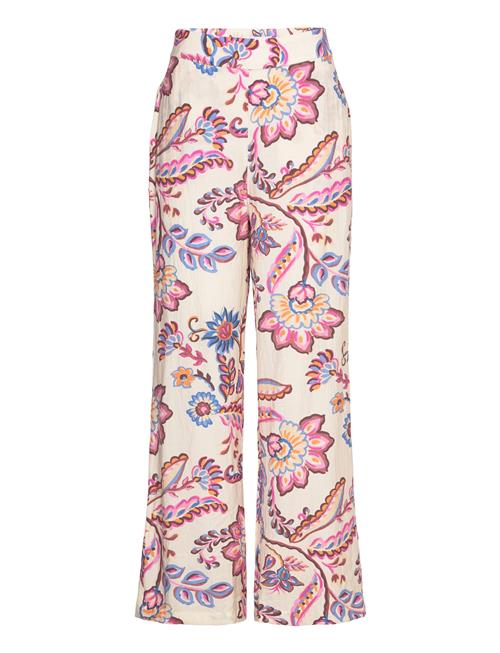 Mango Floral Print Straight Trousers Mango Patterned