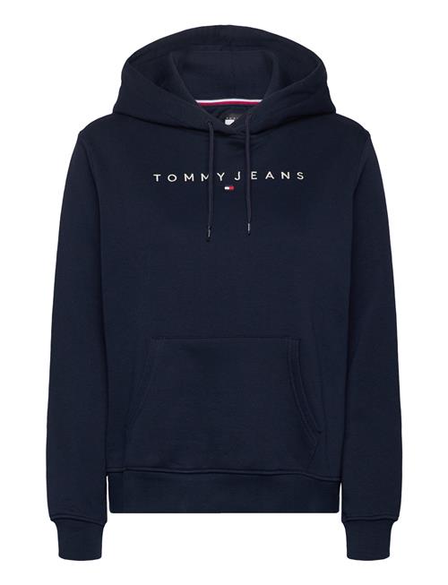 Se Tommy Jeans Tjw Reg Linear Hoodie Tommy Jeans Navy ved Booztlet