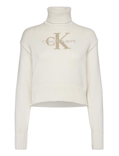 Calvin Klein Jeans Chenille Monologo Sweater Calvin Klein Jeans White