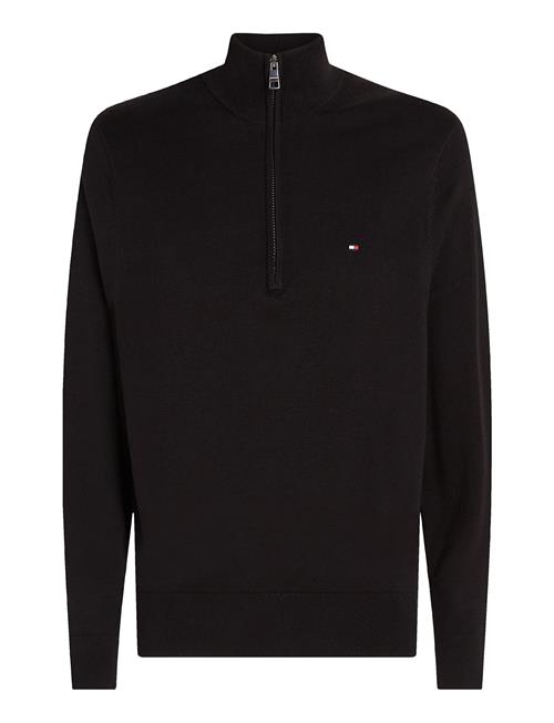 Tommy Hilfiger Essential Cotton Zip Mock Tommy Hilfiger Black