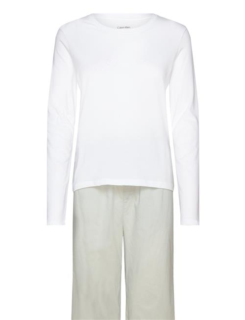 Se Calvin Klein L/S Sleep Set Calvin Klein White ved Booztlet