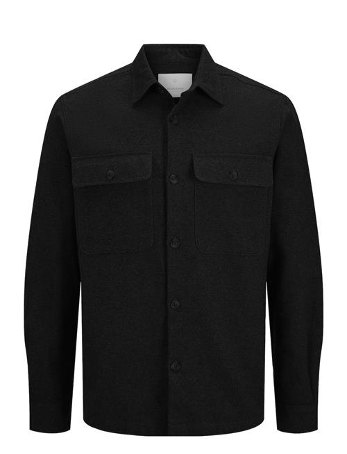 Jack & Jones Jprraymond Melange Solid Ls Overshirt Sn Jack & J S Black