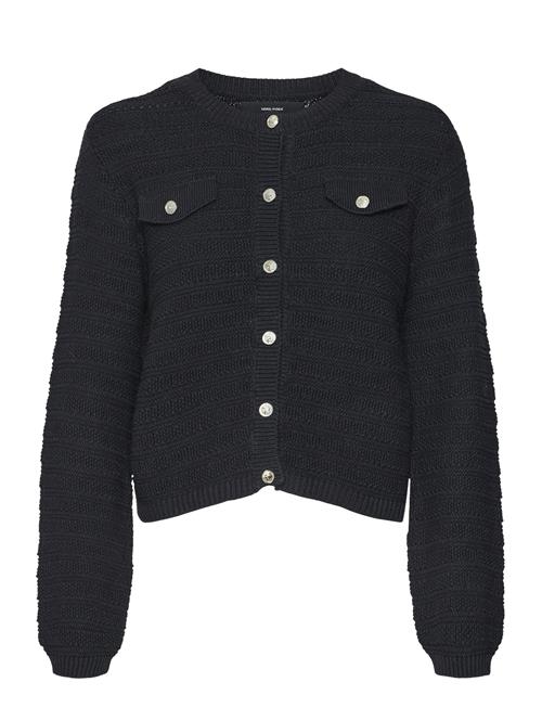 Se Vero Moda Vmvioletta Ls Button Cardigan Vero Moda Black ved Booztlet