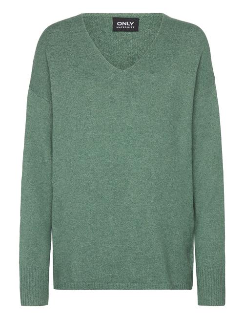 Se Only Maternity Olmrica Life L/S V-Neck Pullo Knt Only Maternity Green ved Booztlet