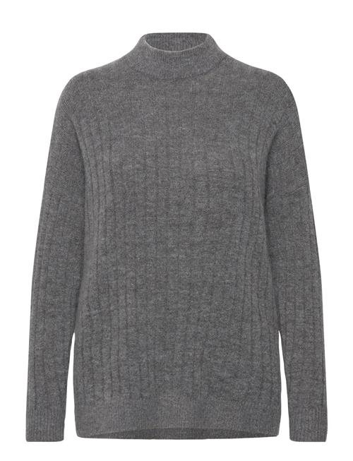 Se Selected Femme Slfmaline Ls Knit High Neck Noos Selected Femme Grey ved Booztlet