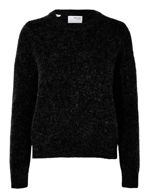 Slfsia Ras Ls Knit O-Neck Noos Selected Black