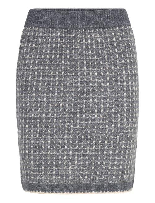 Selected Femme Slfsine Short Knit Skirt Selected Femme Grey