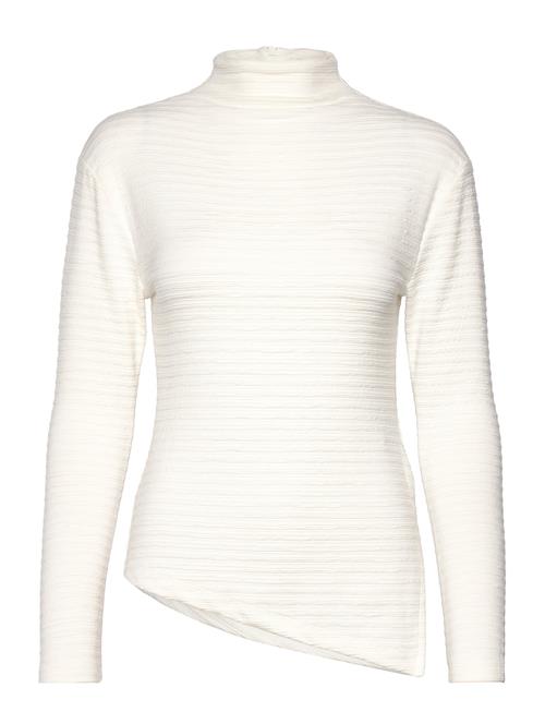 Se Selected Femme Slfganna Ls T-Neck Top Selected Femme White ved Booztlet