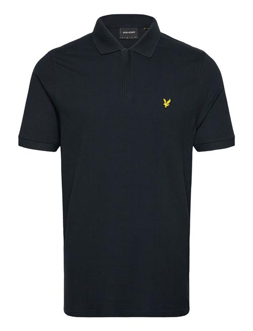 Se Lyle & Scott Zip Polo Shirt Lyle & Scott Black ved Booztlet