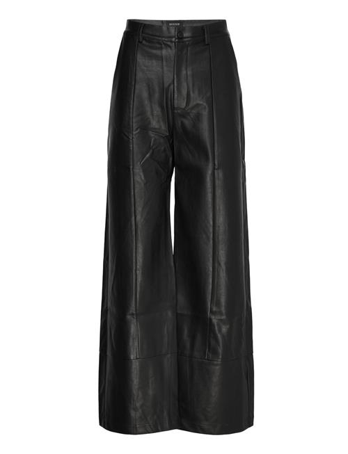 Se Bardot Marlowe Pu Wide Leg Pant Bardot Black ved Booztlet