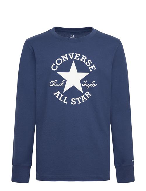 Se Converse Converse Essentials Long Sleeve Tee Converse Navy ved Booztlet