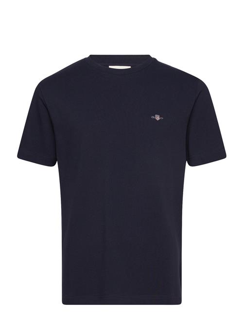 Se GANT Pique Ss T-Shirt GANT Navy ved Booztlet