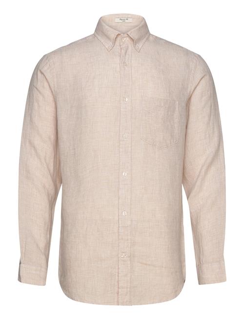 GANT Reg Linen Houndstooth Shirt GANT Cream