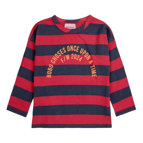 Bobo Choses B.C Stribet Langærmet T-shirt Orange | Rød | 2-3 years