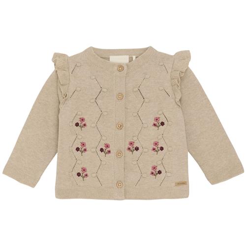 Se Minymo Strikket cardigan Beige Melange | Beige | 68 cm ved Babyshop