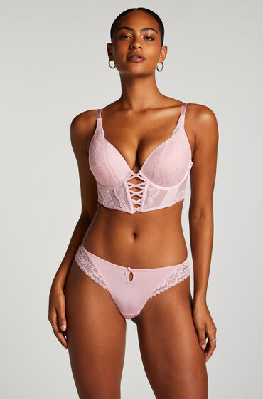 Se Hunkemöller Brasiliansk trusse Maggie pink ved Hunkemøller