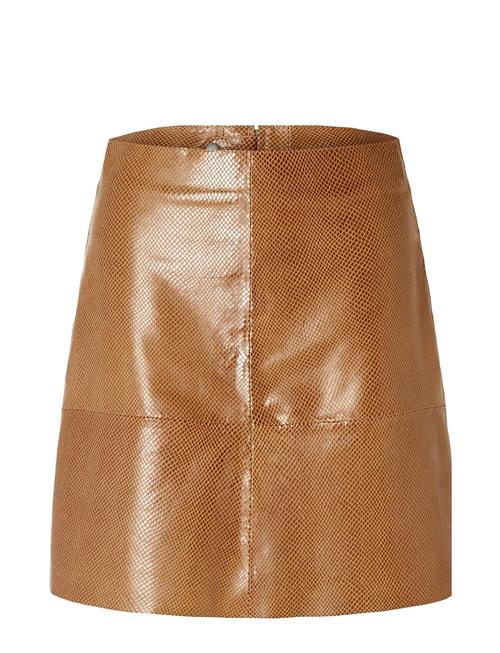 Selected Femme Slfsana Hw Mini Leather Skirt Selected Femme Brown