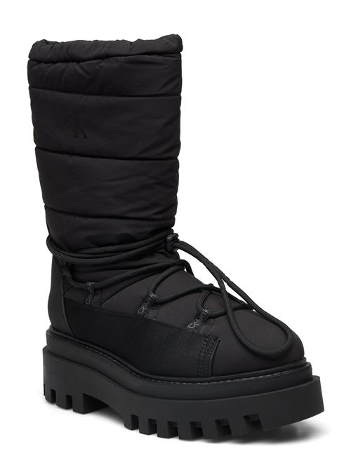 Se Calvin Klein Flatform Snow Boot Nylon Wn Calvin Klein Black ved Booztlet