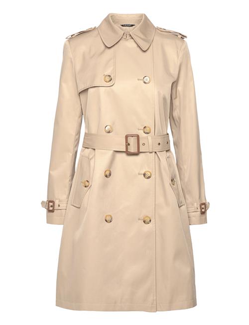 Lauren Ralph Lauren Double-Breasted Cotton-Blend Trench Coat Lauren Ralph Lauren Beige