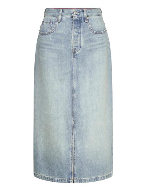 Dnm Midi Straight Skirt Hw Ash Tommy Hilfiger Blue