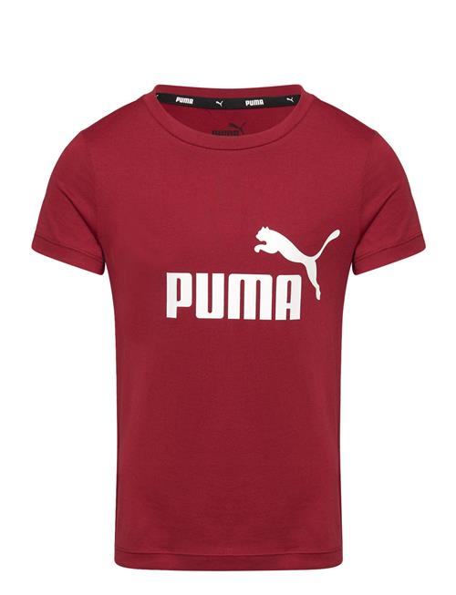 Se PUMA Ess Logo Tee G PUMA Burgundy ved Booztlet