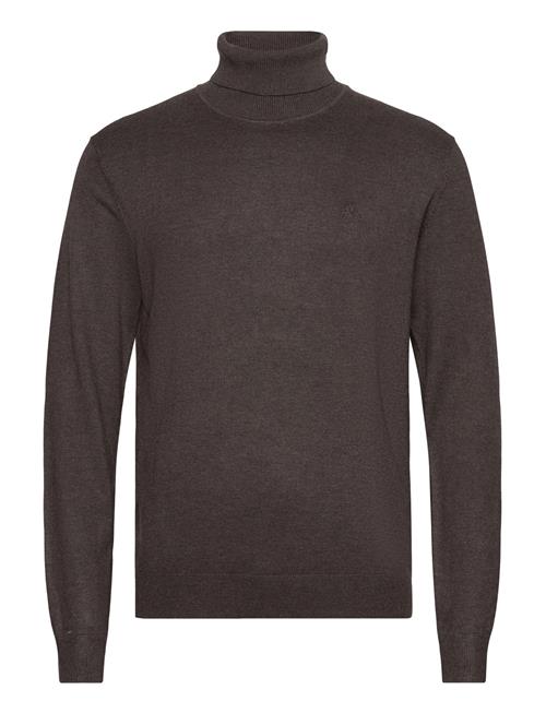 Ecovero L/S Roll Neck Knit Lindbergh Brown